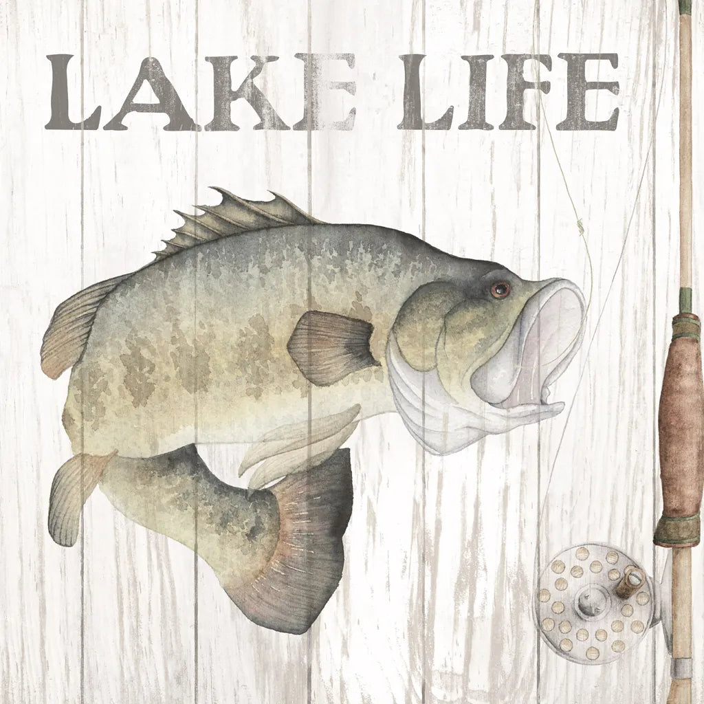 Lake Fishing II by Wild Apple Portfolio. SKU 72488a. Archival Giclee Fine art print for wall decor.