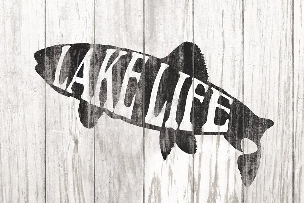 Lake Life Sign by Wild Apple Portfolio. SKU 72462i. Archival Giclee Fine art print for wall decor.