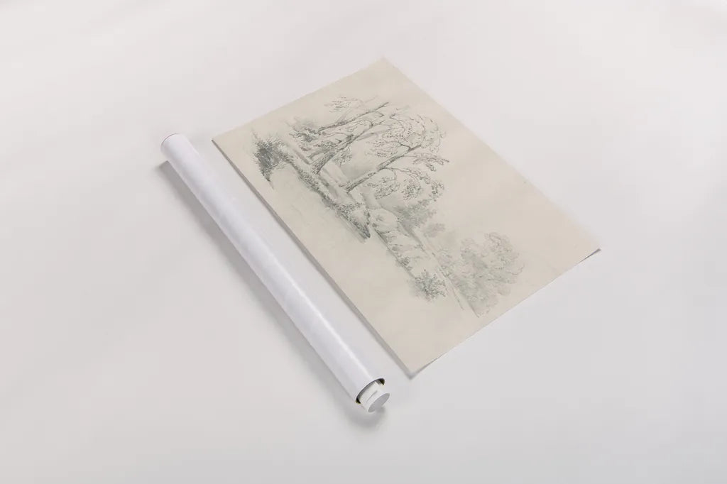 Lakeside Sketch by Wild Apple Portfolio. shown as a rolled paper print. Available as archival giclee rolled canvas, fine art paper, or poster print. SKU 59696i.