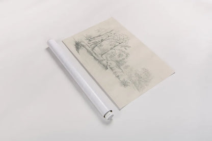 Lakeside Sketch by Wild Apple Portfolio. shown as a rolled paper print. Available as archival giclee rolled canvas, fine art paper, or poster print. SKU 59696i.