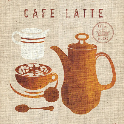 Latte on Linen by Wild Apple Portfolio. SKU 39918a. Archival Giclee Fine art print for wall decor.