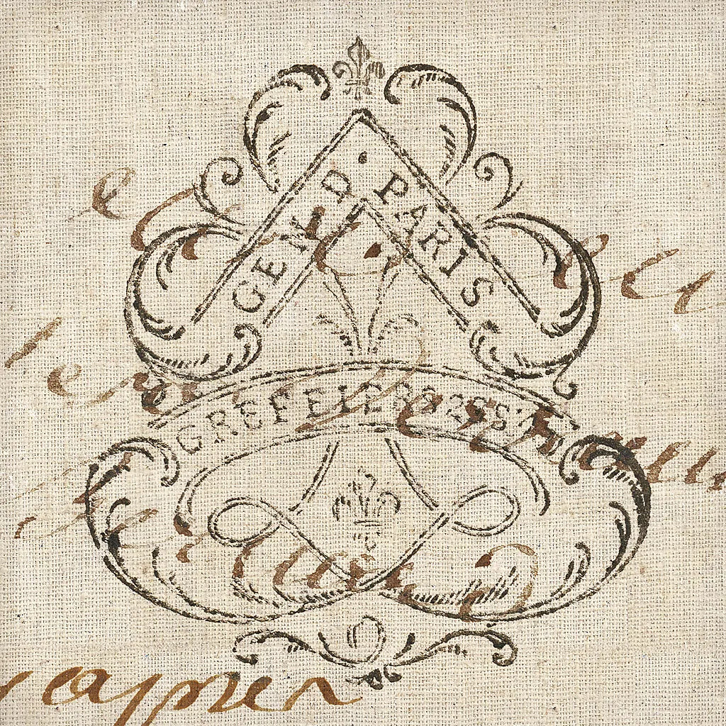 Letter Crest III by Wild Apple Portfolio. SKU 12963a. Archival Giclee Fine art print for wall decor.