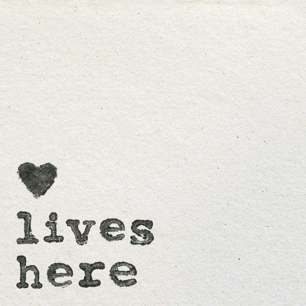 Love Lives Here by Wild Apple Portfolio. SKU 71691a. Archival Giclee Fine art print for wall decor.