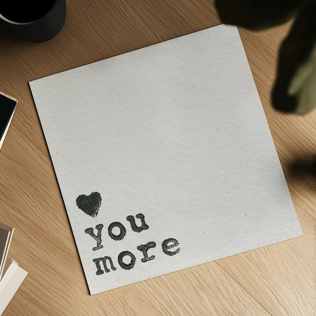 Love You More by Wild Apple Portfolio. Shown as a detailed flat fine art print, highlighting archival giclee quality. Available as an archival giclee rolled canvas, fine art paper, or poster print. SKU 71692a.