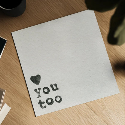 Love You Too by Wild Apple Portfolio. Shown as a detailed flat fine art print, highlighting archival giclee quality. Available as an archival giclee rolled canvas, fine art paper, or poster print. SKU 71693a.