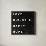 Lovely Home I by Wild Apple Portfolio. Shown in a sleek black glass frame for a contemporary gallery look. Available as an archival giclee rolled canvas, fine art paper, or poster print. SKU 54184a.