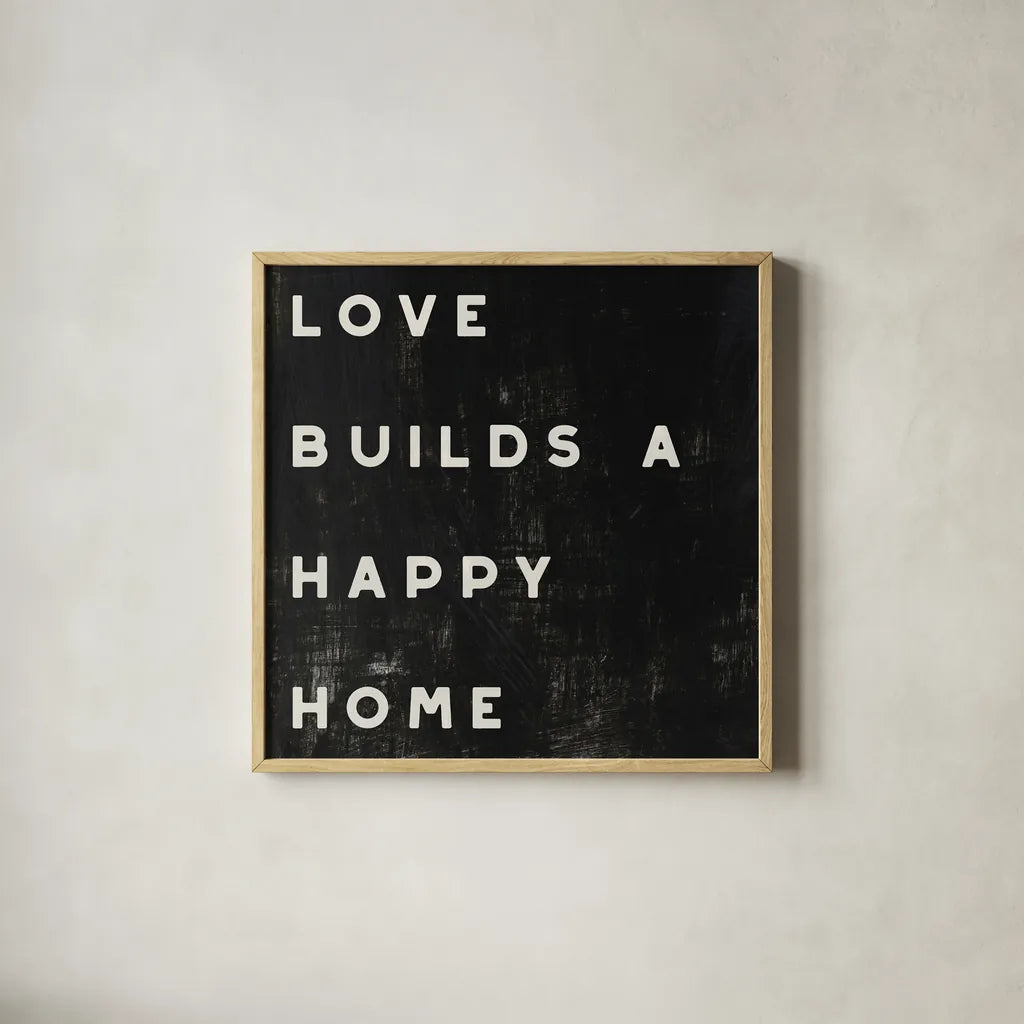 Lovely Home I by Wild Apple Portfolio. Shown in a natural wood glass frame for a timeless modern aesthetic. Available as an archival giclee rolled canvas, fine art paper, or poster print. SKU 54184a.