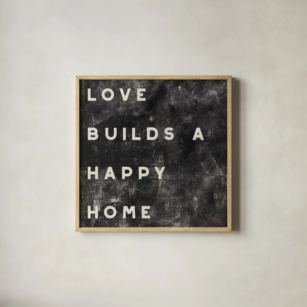 Lovely Home I Distressed by Wild Apple Portfolio. Shown in a natural wood glass frame for a timeless modern aesthetic. Available as an archival giclee rolled canvas, fine art paper, or poster print. SKU 62472a.