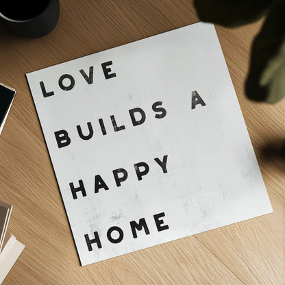 Lovely Home I White by Wild Apple Portfolio. Shown as a detailed flat fine art print, highlighting archival giclee quality. Available as an archival giclee rolled canvas, fine art paper, or poster print. SKU 59023a.