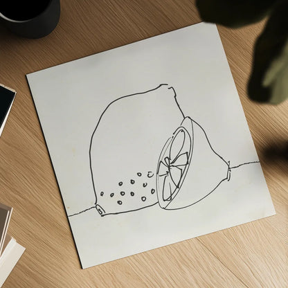 Lovely Lemons I by Wild Apple Portfolio. Shown as a detailed flat fine art print, highlighting archival giclee quality. Available as an archival giclee rolled canvas, fine art paper, or poster print. SKU 71997a.