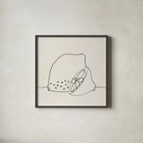 Lovely Lemons I by Wild Apple Portfolio. Shown in a sleek black glass frame for a contemporary gallery look. Available as an archival giclee rolled canvas, fine art paper, or poster print. SKU 71997a.