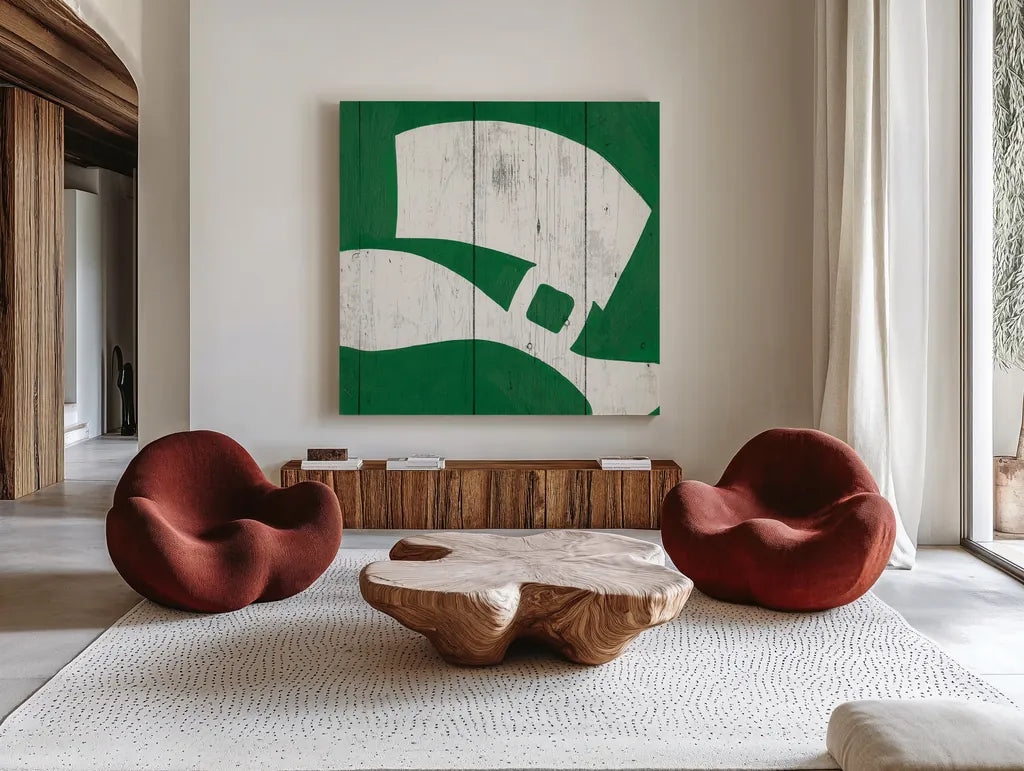 Luck of the Irish II by Wild Apple Portfolio. Shown as extra-large giant wall art in a modern living room. Available as an archival giclee rolled canvas, fine art paper, or poster print. SKU 49954a.