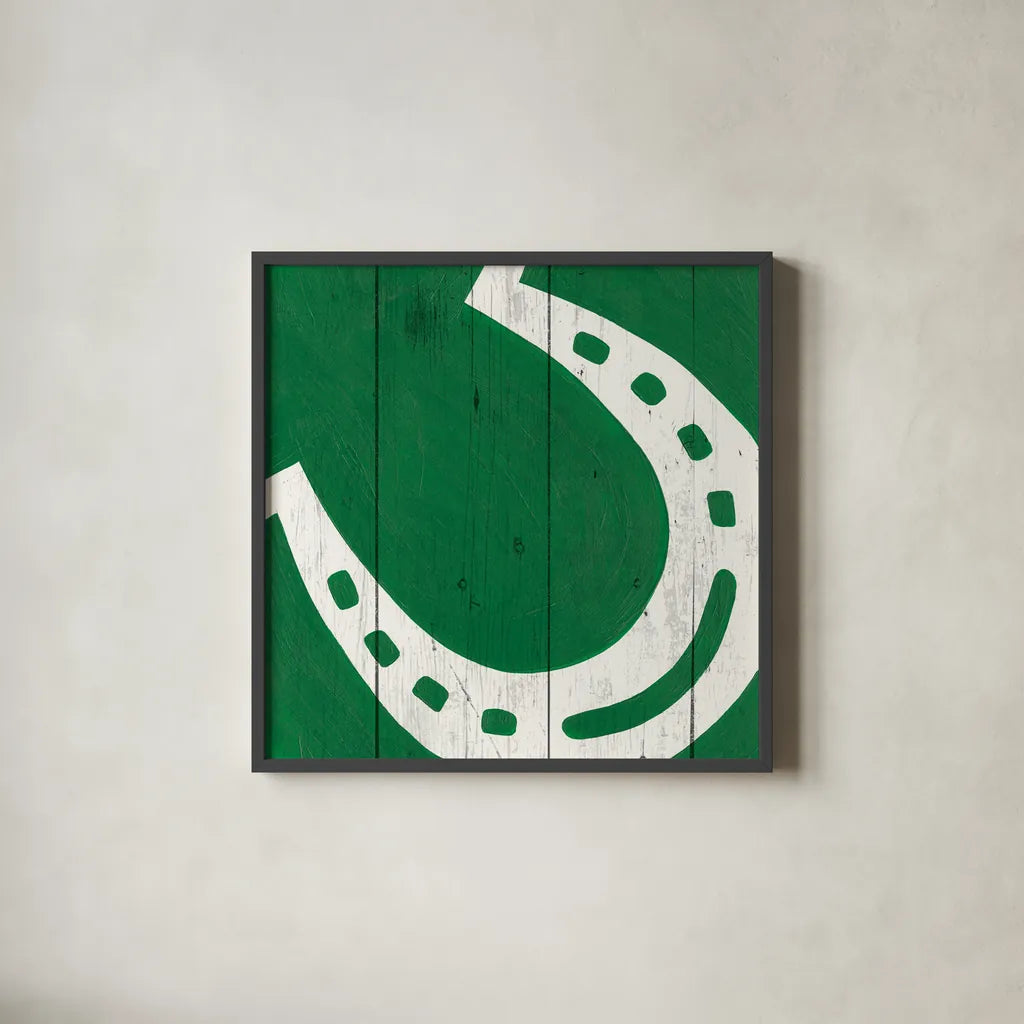 Luck of the Irish IV by Wild Apple Portfolio. Shown in a sleek black glass frame for a contemporary gallery look. Available as an archival giclee rolled canvas, fine art paper, or poster print. SKU 49956a.