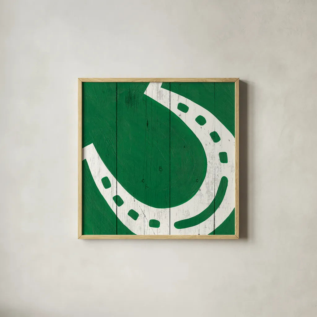 Luck of the Irish IV by Wild Apple Portfolio. Shown in a natural wood glass frame for a timeless modern aesthetic. Available as an archival giclee rolled canvas, fine art paper, or poster print. SKU 49956a.