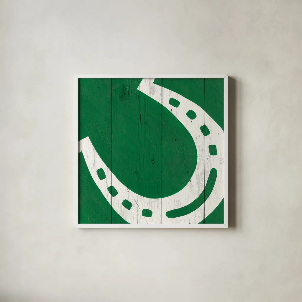 Luck of the Irish IV by Wild Apple Portfolio. Shown in a crisp white glass frame for a clean and minimalist style. Available as an archival giclee rolled canvas, fine art paper, or poster print. SKU 49956a.