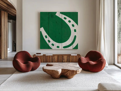 Luck of the Irish IV by Wild Apple Portfolio. Shown as extra-large giant wall art in a modern living room. Available as an archival giclee rolled canvas, fine art paper, or poster print. SKU 49956a.