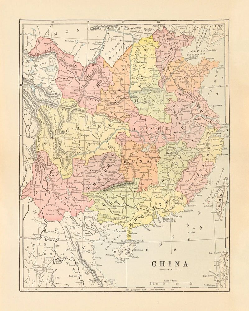 Map of China by Wild Apple Portfolio