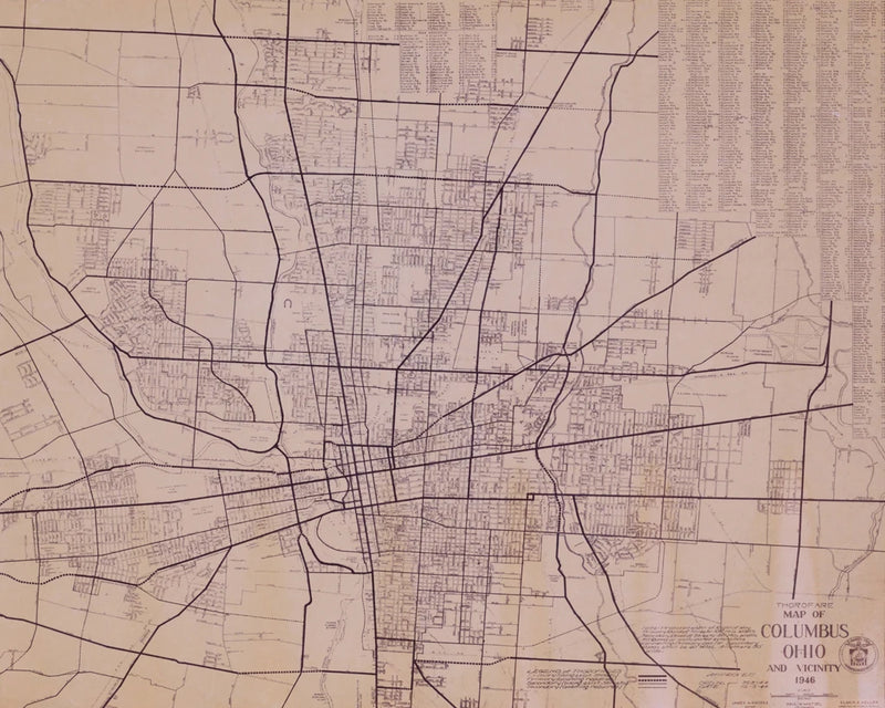 Map of Columbus Ohio and Vicinity by Wild Apple Portfolio
