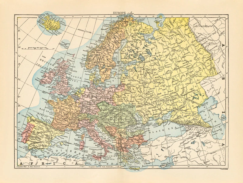 Map of Europe by Wild Apple Portfolio