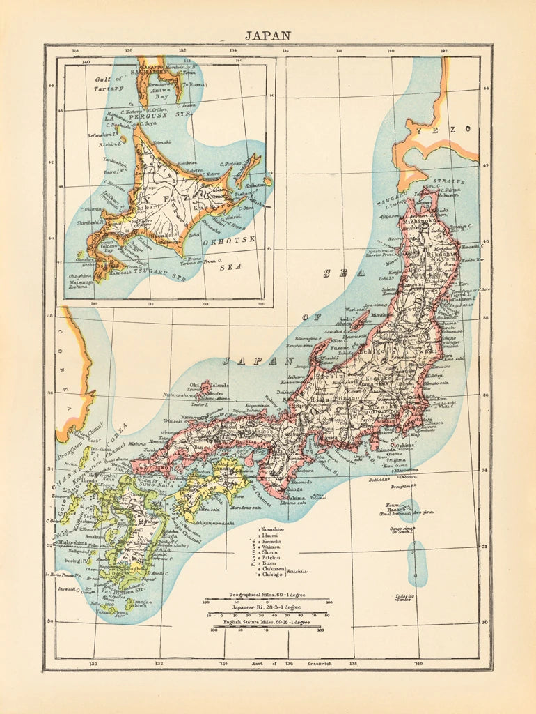 Map of Japan by Wild Apple Portfolio