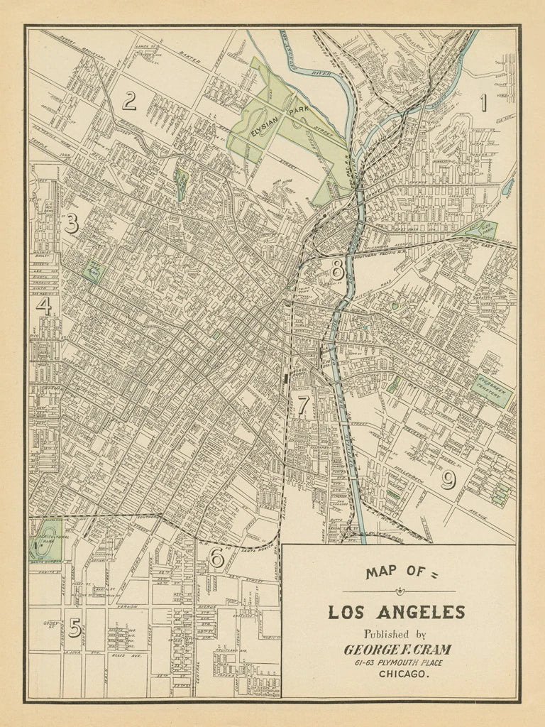 Map of Los Angeles by Wild Apple Portfolio