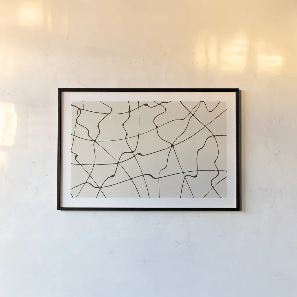 Map to Nowhere by Wild Apple Portfolio. shown as a paper print in a black flame. Available as a archival giclee rolled canvas, fine art paper, or poster print. SKU 74439i.