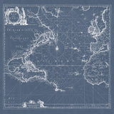Mar del Nort Blueprint by Wild Apple Portfolio. SKU 41774a. Archival Giclee Fine art print for wall decor.