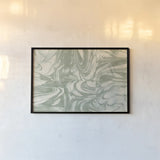 Marbled Abstract Light by Wild Apple Portfolio. shown as a paper print in a black flame. Available as a archival giclee rolled canvas, fine art paper, or poster print. SKU 83553i.