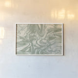 Marbled Abstract Light by Wild Apple Portfolio. shown as a paper print in a white frame. Available as a archival giclee rolled canvas, fine art paper, or poster print. SKU 83553i.