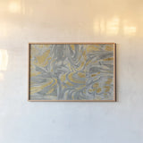 Marbled Abstract Neutral by Wild Apple Portfolio. shown as a paper print in a natural frame. Available as a archival giclee rolled canvas, fine art paper, or poster print. SKU 30725i.