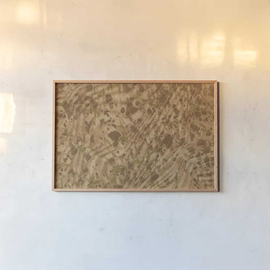 Marbling IV by Wild Apple Portfolio. shown as a paper print in a natural frame. Available as a archival giclee rolled canvas, fine art paper, or poster print. SKU 76180i.
