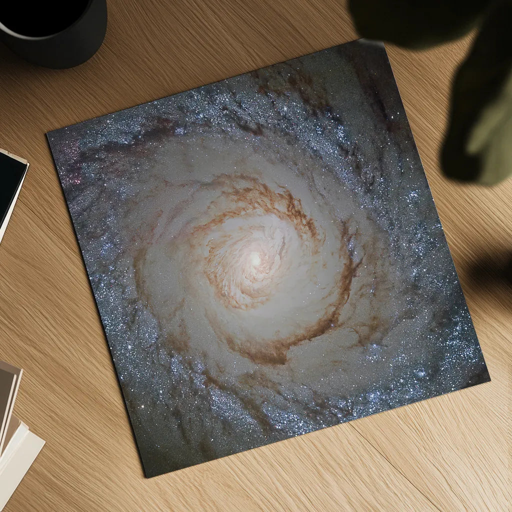 Messier Galaxy by Wild Apple Portfolio. Shown as a detailed flat fine art print, highlighting archival giclee quality. Available as an archival giclee rolled canvas, fine art paper, or poster print. SKU 89317a.