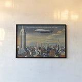 Midtown New York by Wild Apple Portfolio. shown as a paper print in a black flame. Available as a archival giclee rolled canvas, fine art paper, or poster print. SKU 100972i.
