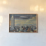 Midtown New York by Wild Apple Portfolio. shown as a paper print in a natural frame. Available as a archival giclee rolled canvas, fine art paper, or poster print. SKU 100972i.