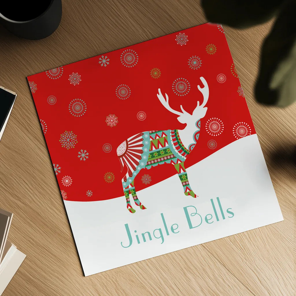 Mod Holiday III by Wild Apple Portfolio. Shown as a detailed flat fine art print, highlighting archival giclee quality. Available as an archival giclee rolled canvas, fine art paper, or poster print. SKU 41580a.