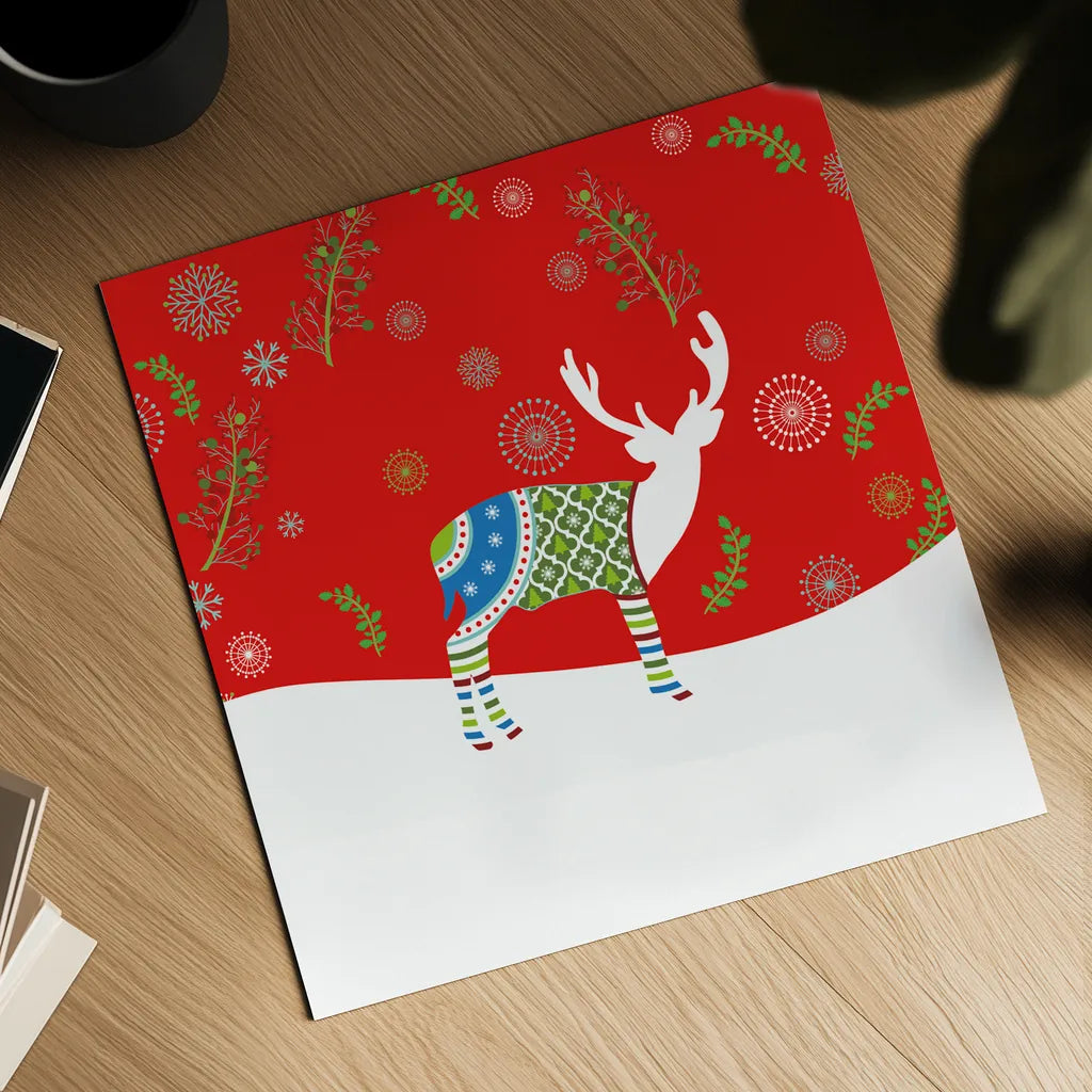 Mod Holiday VII by Wild Apple Portfolio. Shown as a detailed flat fine art print, highlighting archival giclee quality. Available as an archival giclee rolled canvas, fine art paper, or poster print. SKU 41584a.