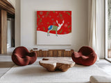 Mod Holiday VII by Wild Apple Portfolio. Shown as extra-large giant wall art in a modern living room. Available as an archival giclee rolled canvas, fine art paper, or poster print. SKU 41584a.