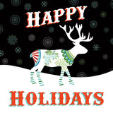 Mod Holiday on Black I by Wild Apple Portfolio. SKU 41756a. Archival Giclee Fine art print for wall decor.