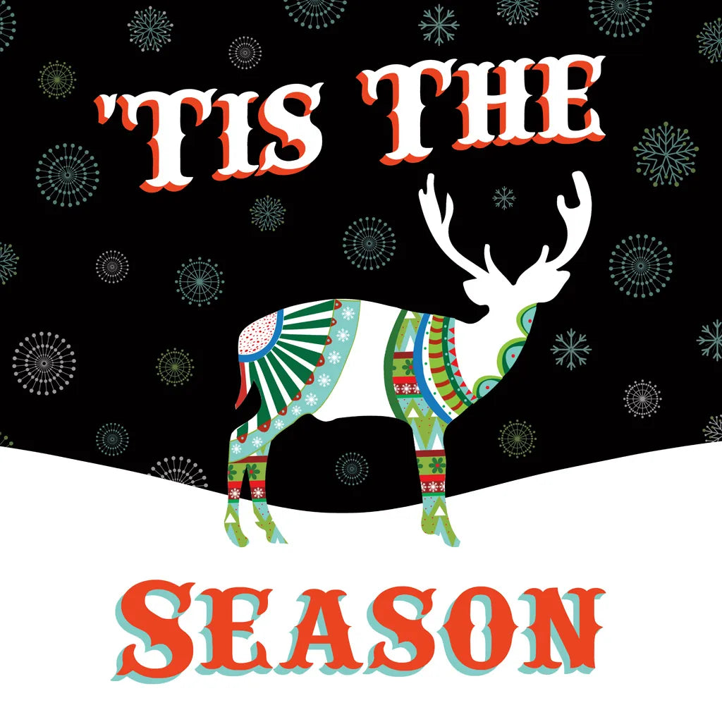 Mod Holiday on Black III by Wild Apple Portfolio. SKU 41758a. Archival Giclee Fine art print for wall decor.