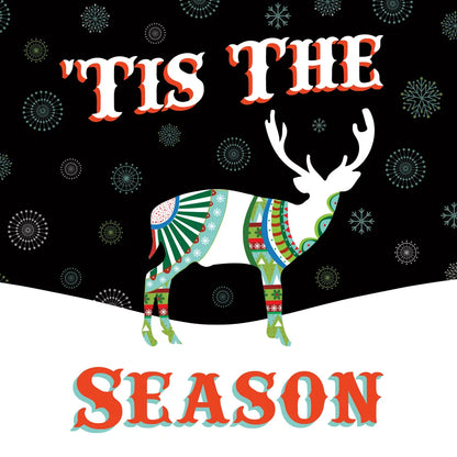 Mod Holiday on Black III by Wild Apple Portfolio. SKU 41758a. Archival Giclee Fine art print for wall decor.