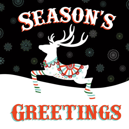 Mod Holiday on Black IV by Wild Apple Portfolio. SKU 41759a. Archival Giclee Fine art print for wall decor.