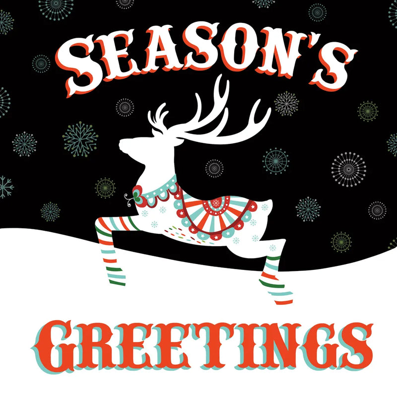 Mod Holiday on Black IV by Wild Apple Portfolio. SKU 41759a. Archival Giclee Fine art print for wall decor.