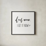 Mom Inspiration I by Wild Apple Portfolio. Shown in a sleek black glass frame for a contemporary gallery look. Available as an archival giclee rolled canvas, fine art paper, or poster print. SKU 54320a.