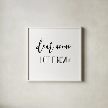 Mom Inspiration I by Wild Apple Portfolio. Shown in a crisp white glass frame for a clean and minimalist style. Available as an archival giclee rolled canvas, fine art paper, or poster print. SKU 54320a.