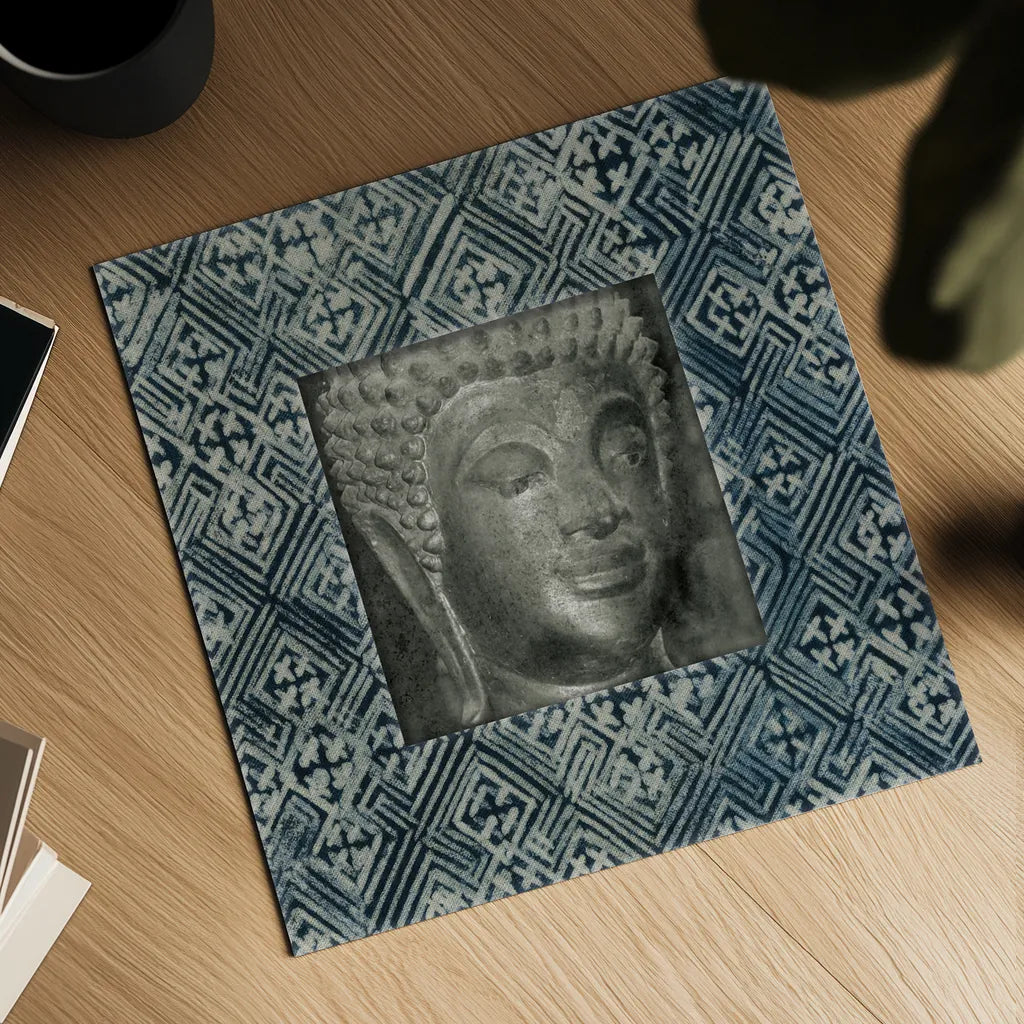 Moment of Zen I Batik by Wild Apple Portfolio. Shown as a detailed flat fine art print, highlighting archival giclee quality. Available as an archival giclee rolled canvas, fine art paper, or poster print. SKU 39695a.