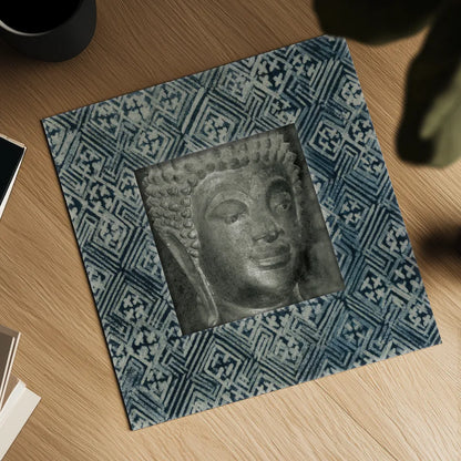 Moment of Zen I Batik by Wild Apple Portfolio. Shown as a detailed flat fine art print, highlighting archival giclee quality. Available as an archival giclee rolled canvas, fine art paper, or poster print. SKU 39695a.