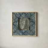 Moment of Zen II Batik by Wild Apple Portfolio. Shown in a natural wood glass frame for a timeless modern aesthetic. Available as an archival giclee rolled canvas, fine art paper, or poster print. SKU 39696a.