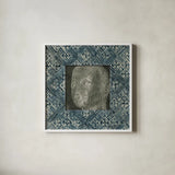 Moment of Zen II Batik by Wild Apple Portfolio. Shown in a crisp white glass frame for a clean and minimalist style. Available as an archival giclee rolled canvas, fine art paper, or poster print. SKU 39696a.