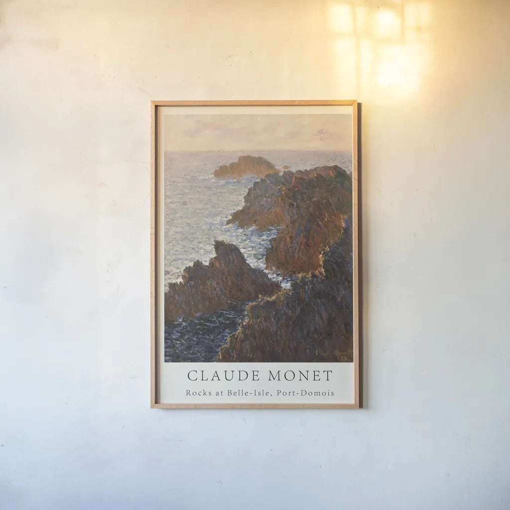 Monet Museum Poster I by Wild Apple Portfolio. shown as a paper print in a natural frame. Available as a archival giclee rolled canvas, fine art paper, or poster print. SKU 99972h.