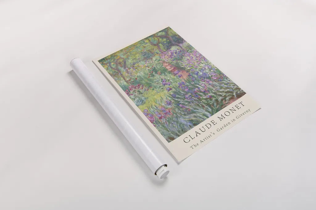 Monet Museum Poster II by Wild Apple Portfolio. shown as a rolled paper print. Available as archival giclee rolled canvas, fine art paper, or poster print. SKU 99973h.